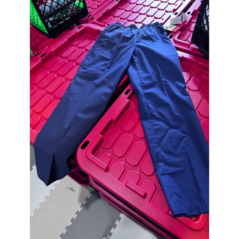 Barco Uniforms Navy Blue Scrub Pants Style 36211 XS Regular Elastic Waist Cargo